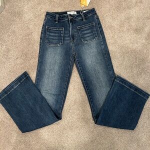 NWT Risen Dark Pocket Bootcut Jeans